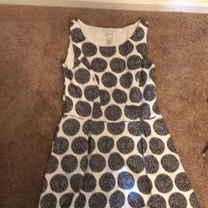 White dress with black polka dots